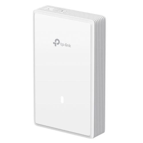 TP-LINK (EAP725-WALL) BE3600 Dual Band Wall Plate Wi-Fi 7 Access Point PoE 2.5GB Ports 160MHz Bandwidth Omada Mesh Multi-RUs