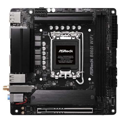 Asrock B860I WIFI Intel B860 1851 Mini ITX 2 DDR5 HDMI DP Wi-Fi 6E 2.5G & GB LAN 2x M.2