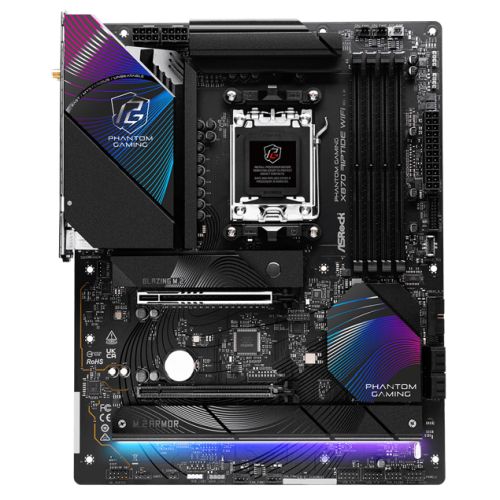 Asrock X870 RIPTIDE WIFI AMD X870 AM5 ATX 4 DDR5 HDMI 2 USB4 Wi-Fi 7 2.5G LAN RGB 3x M.2