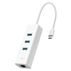 TP-LINK (UE330C) 3-Port USB-C Hub & Gigabit Ethernet Adapter 3x USB-A 3.0 1x GB LAN White