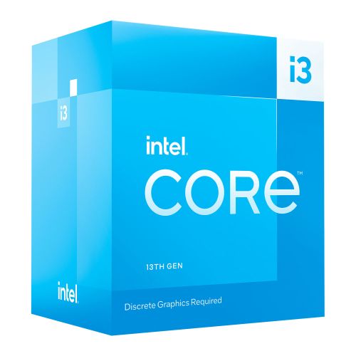 Intel Core i3-13100F CPU 1700 3.4 GHz (4.5 Turbo) Quad Core 60W (89W Turbo) 10nm 12MB Cache Raptor Lake No Graphics