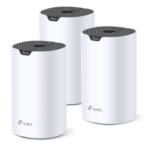 TP-LINK (DECO S7) Whole-Home Mesh Wi-Fi System 3 Pack Dual Band AC1900 MU-MIMO Robust Parental Controls 3x GB LAN on each Unit