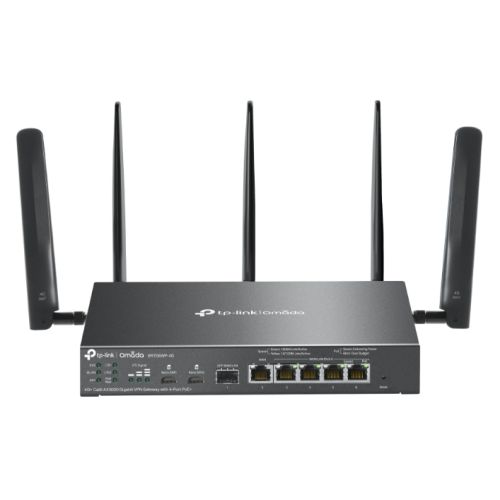 TP-LINK (ER706WP-4G) Omada 4G+ Cat6 AX3000 Gigabit VPN Gateway with 4-Port PoE+ 5x GB Ports Omada Mesh High-Security VPN