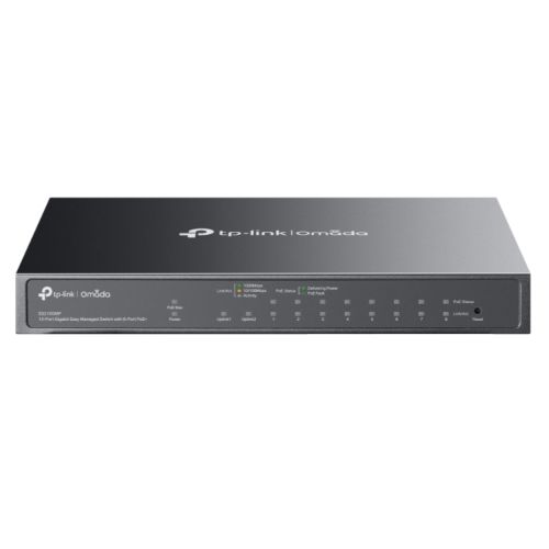 TP-LINK (ES210GMP) Omada 10-Port Gigabit Easy Managed Switch with 8-Port PoE+ SFP/RJ45 Combo Port Metal Casing