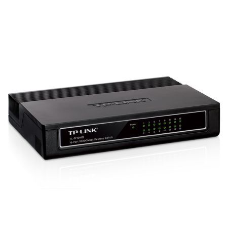 TP-LINK (TL-SF1016D) 16-Port 10/100Mbps Unmanaged Desktop Switch Plastic Case