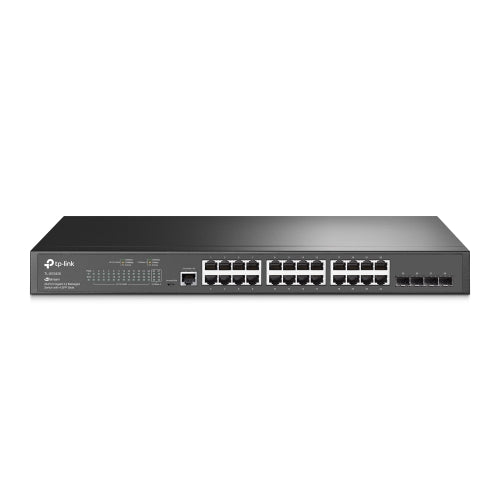 TP-LINK (SG3428) JetStream 24-Port Gigabit L2 Managed Switch with 4 SFP Slots Console Port Fanless Rackmountable