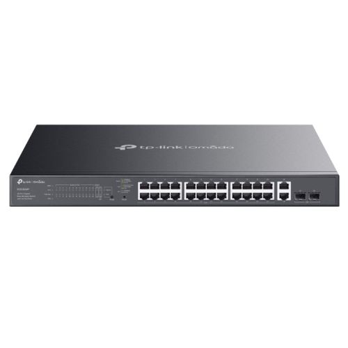 TP-LINK (ES228GMP) Omada 28-Port Gigabit Easy Managed Switch with 24-Port PoE+ 2x GB SFP Ports 384W Power Budget Rackmountable