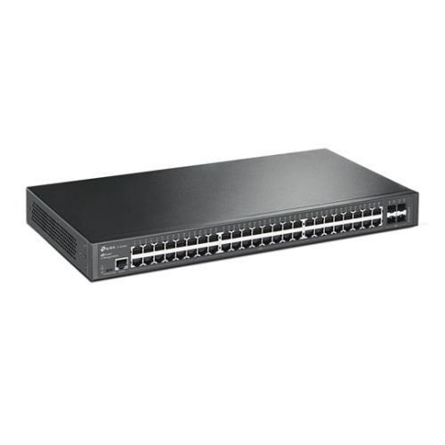 TP-LINK (SG3452) JetStream 48-Port Gigabit L2 Managed Network Switch with 4 SFP Slots L2/L3/L4 QoS Fanless Rackmountable