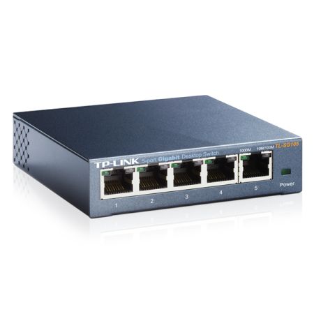 TP-LINK (TL-SG105) 5-Port Gigabit Unmanaged Desktop Switch Steel Case