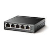 TP-LINK (TL-SG1005LP) 5-Port Gigabit Unmanaged Desktop Switch 4-Port PoE Intelligent Power Steel Case