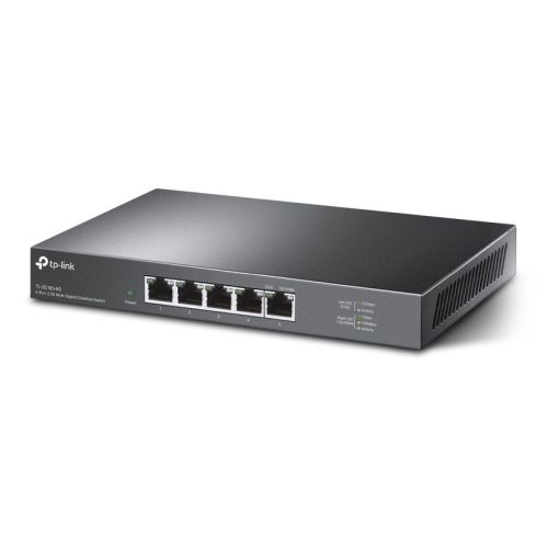 TP-LINK (TL-SG105-M2) 5-Port Unmanaged 2.5G Multi-Gigabit Desktop Switch 5x 100/1G/2.5G Fanless Steel Case