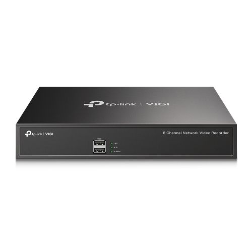 TP-LINK (VIGI NVR1008H) 8-Channel NVR No HDD (Max 10TB) 4-Channel Simultaneous Playback Remote Monitoring H.265+ Two-Way Audio