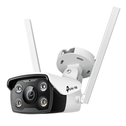 TP-LINK (VIGI C340-W 4MM) 4MP Outdoor Full-Colour Wi-Fi Bullet Network Camera w/ 4mm Lens Spotlight LEDs Smart Detection Two-Way Audio H.265+