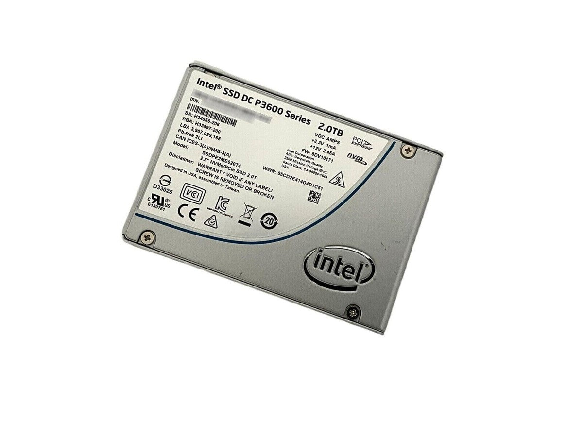 SSDPE2ME020T4 | Intel P3600 Series 2TB Multi-Level Cell PCI Express NVMe 3.0 x4 2.5" Solid State Drive