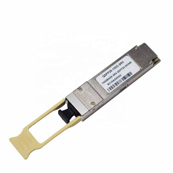 100G-QSFP28-SR4 | Brocade 100Gbps 100GBase-SR4 Multi-mode Fiber 100m 850nm Duplex LC Connector QSFP28 Transceiver Module