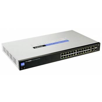 SLM224G | Linksys 24Port 10/100/1000 2Port Gigabit Smart Switch with 2 SFP