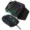 Gaming One-Handed Keyboard And Mouse Set with 35 Keys, Dual-Color Injection Molded Keycaps, Colorful Backlight, USB Plug-And