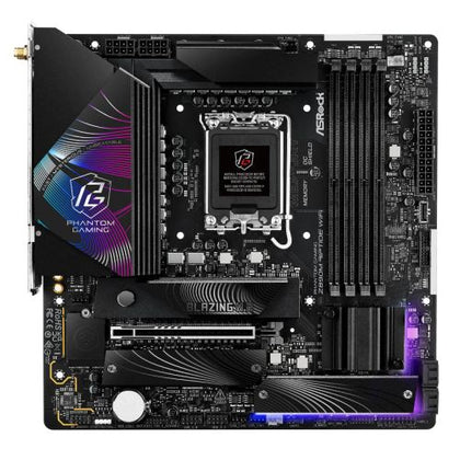 Asrock Z890M RIPTIDE WIFI Intel Z890 1851 Micro ATX 4 DDR5 HDMI DP 2 TB4 Wi-Fi 6E 2.5G LAN RGB 3x M.2