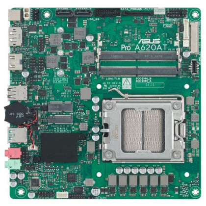 Asus PRO A620AT-CSM - Corporate Stable Model AMD A620A AM5 Thin Mini ITX 2 DDR5 HDMI DP LVDS 19v DC in 1x M.2