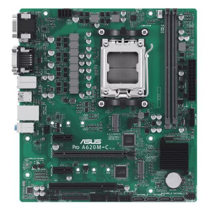 Asus PRO A620M-C-CSM - Corporate Stable Model AMD A620 AM5 Micro ATX 2 DDR5 VGA HDMI DP GB LAN PCIe4 2x M.2