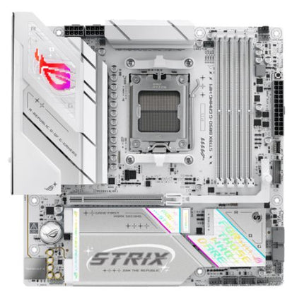 Asus ROG STRIX B850-G GAMING WIFI AMD B850 AM5 Micro ATX 4 DDR5 HDMI DP Wi-Fi 7 2.5G LAN RGB 4x M.2 White