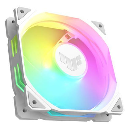 Asus TUF Gaming TR120 ARGB 12cm PWM Case Fan (Single) Hydraulic Bearing 28mm Frame Double-layer LED Matrix Design 2000 RPM White