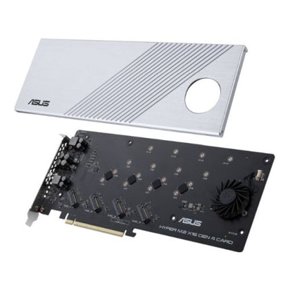 Asus Hyper M.2 x16 Gen 4 Card (PCIe 4.0/3.0) Supports four NVMe M.2 Devices & PCIe 4.0 NVMe RAID and Intel RAID-on-CPU