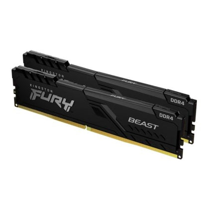 KF432C16BBK2/32 | Kingston 32GB 3200MHz DDR4 CL16 DIMM (Kit of 2) FURY Beast Black