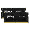 KF556S40IBK2-64 | Kingston 64GB 5600MHz DDR5 CL40 SODIMM (Kit of 2) FURY Impact PnP