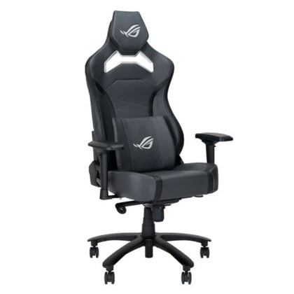 Asus ROG Chariot X Core (Wide) Gaming Chair Racing-Car Style Premium PU Leather Memory-Foam Lumbar 4D Armrests 155° Recline Tilt & Class 4 Gas Lift Grey