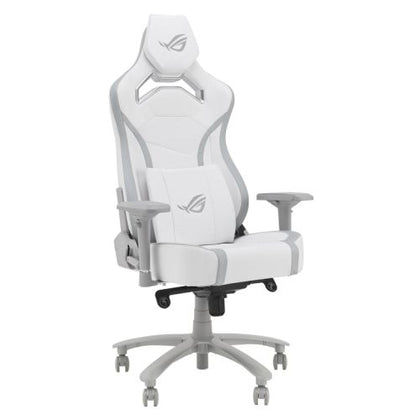 Asus ROG Chariot X Core (Wide) Gaming Chair Racing-Car Style Premium PU Leather Memory-Foam Lumbar 4D Armrests 155° Recline Tilt & Class 4 Gas Lift White