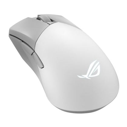 Asus ROG Gladius III Wireless/Bluetooth/USB Aimpoint Gaming Mouse 36000 DPI Swappable Switches 0 Click Latency RGB Mouse Grip Tape White
