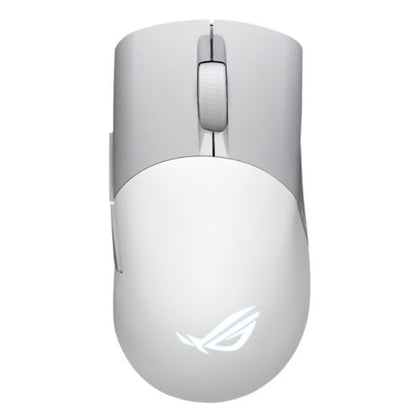 Asus ROG Keris AimPoint Wired/Wireless/Bluetooth Optical Gaming Mouse 36000 DPI Swappable Switches RGB Mouse Grip Tape White