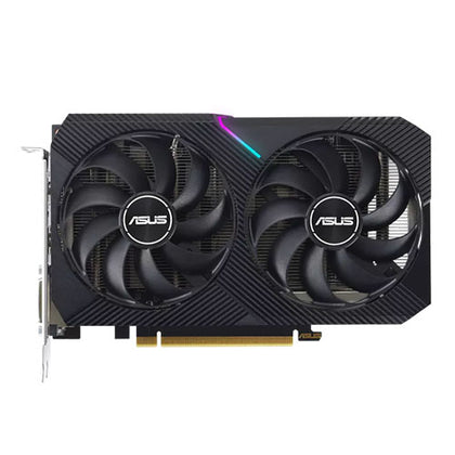 Asus DUAL RTX3050 OC V2 PCIe4 8GB DDR6 HDMI DP DVI 1852MHz Clock RGB Lighting Overclocked