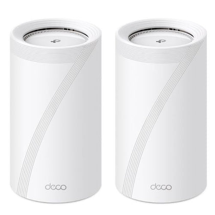 TP-LINK (DECO BE85) BE19000 Tri-Band Whole Home Mesh Wi-Fi 7 System 2 Pack 12-Stream 2x 10G Ports Multi-Link Operation Voice Control