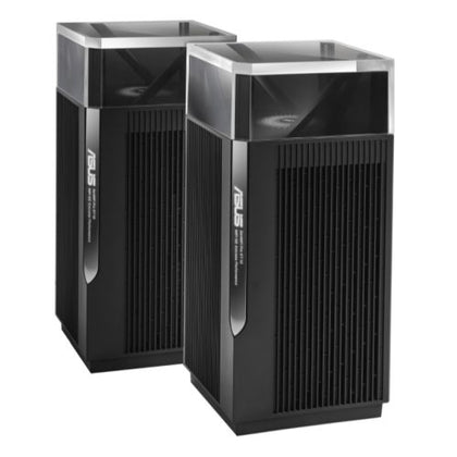 Asus (ZenWiFi Pro ET12) AXE11000 Wi-Fi 6E Tri-Band Mesh Routers 2 Pack AiMesh Tech 2.5G WAN 2.5G LAN 2x GB LAN Voice Control