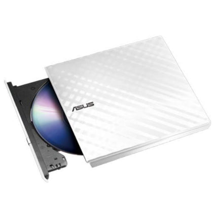 Asus (SDRW-08D2S-U LITE) External Slimline DVD Re-Writer USB 8x White Cyberlink Power2Go 8