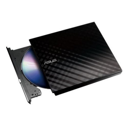 Asus (SDRW-08D2S-U LITE) External Slimline DVD Re-Writer USB 8x Black Cyberlink Power2Go 8