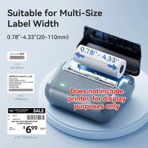 50-100mm Width Printing Large Size Labels for Niimbot B4 Portable 4inch Label Printer Barcode Price Tag Retail Self-adhesive