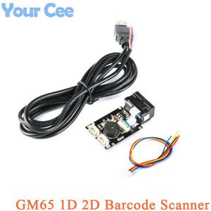 GM65 GM65S 1D 2D QR Code Image Barcode Identification Module Scanner Scanning Embedded Bar Code Reader Board with Cable