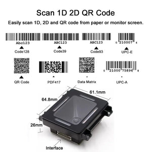 Self-service Kiosk Scan Embedded New Extremely Fast Barcode Scanner Module Embedded 1D/2D/QR Auto-scan Barcord Reader EP8280L