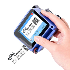 ZM-C15 0.5inch Mini Intelligent Inkjet Printer Handheld Inkjet Printer Text QR Barcode Image Batch Number Logo Coding Machine
