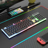RGB Colorful Gaming Keyboard 104 Keys Wired Mechanical Feel Standard Keyboard for Windows Laptop Computer