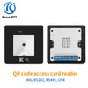 RFID Barcode 2D QR Code Reader Access Control Reader Wiegand TTL RS232 RS485 Interface 125Khz/13.56Mhz qr code Reader 12VAPP nfc