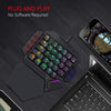 Mini One-Handed Mechanical Gaming Keyboard K50 RGB Backlit Portable Mini Gaming Keypad Game Controller for PC PS4 Xbox Gamer