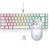 60% gaming Keyboard and mouse combo set gamer white key board combo computer wired keyboards mouses office teclado for laptop pc