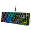 68 Keys Gaming Keyboard USB Wired Portable 20 RGB Backlight Korean Keyboard for Windows Laptops Computer