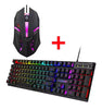 104 Key Backlit Mechanical Keyboard Wired Gaming Keyboard Waterproof Luminous Keyboard And Mouse Set for Gamer PC Laptop Office