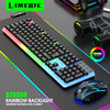 NG GTX350 Gaming Keyboard Mouse Combos Computer Laptop Backlight Gamer Kit LED Wired Usb Keyboard GTX350 Set-Black