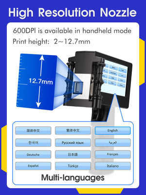 Yhan 12.7mm portable inkjet printer unencripted for Expiry Date Barcode QR Code Batch Numbers Best Value Logo Printing